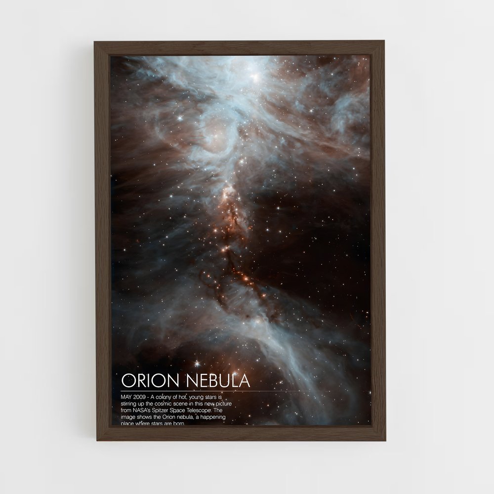 Poster splendide de la nébuleuse d'Orion – affiche Nébuleuses (vue 5)